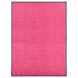 vidaXL Felpudo lavable rosa 90x120 cm