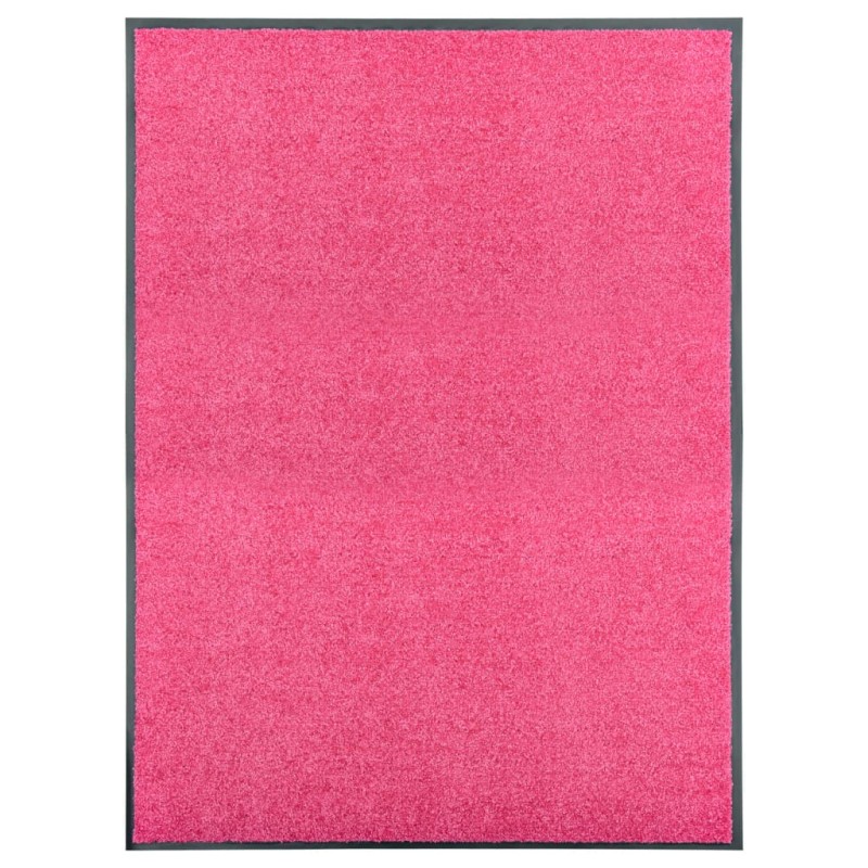 vidaXL Felpudo lavable rosa 90x120 cm vidaXL Felpudo lavable rosa 90x120 cm