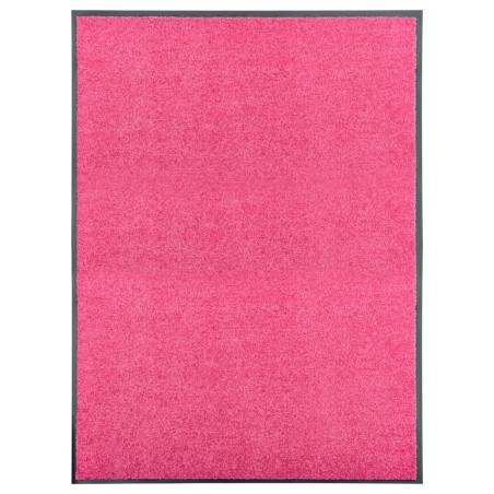 vidaXL Felpudo lavable rosa 90x120 cm