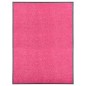vidaXL Felpudo lavable rosa 90x120 cm vidaXL Felpudo lavable rosa 90x120 cm