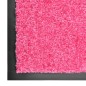 vidaXL Felpudo lavable rosa 90x120 cm vidaXL Felpudo lavable rosa 90x120 cm