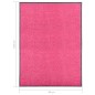 vidaXL Felpudo lavable rosa 90x120 cm vidaXL Felpudo lavable rosa 90x120 cm