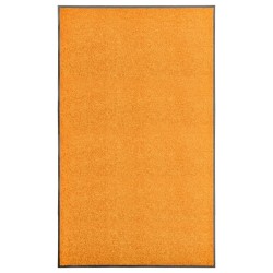 vidaXL Felpudo lavable naranja 90x150 cm