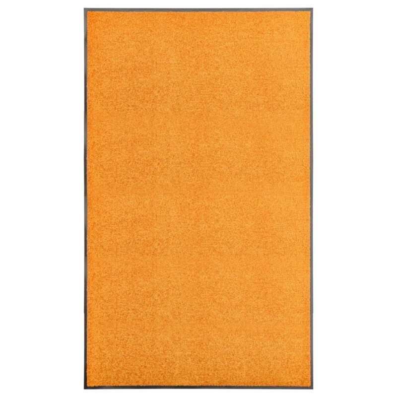 vidaXL Felpudo lavable naranja 90x150 cm