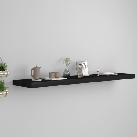 vidaXL Estante flotante de pared MDF negro 120x23,5x3,8 cm