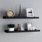 vidaXL Repisa para marcos de fotos 2 uds MDF negro 80x9x3 cm vidaXL Repisa para marcos de fotos 2 uds MDF negro 80x9x3 cm