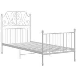 vidaXL Estructura de cama de metal blanco 100x200 cm