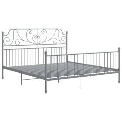 vidaXL Estructura de cama de metal gris 180x200 cm  