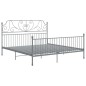 vidaXL Estructura de cama de metal gris 180x200 cm  