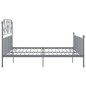 vidaXL Estructura de cama de metal gris 180x200 cm  