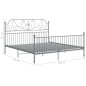 vidaXL Estructura de cama de metal gris 180x200 cm  