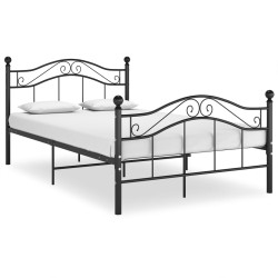vidaXL Estructura de cama de metal negro 120x200 cm