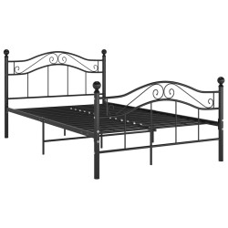 vidaXL Estructura de cama de metal negro 120x200 cm