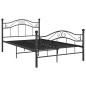 vidaXL Estructura de cama de metal negro 120x200 cm vidaXL Estructura de cama de metal negro 120x200 cm
