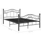 vidaXL Estructura de cama de metal negro 120x200 cm vidaXL Estructura de cama de metal negro 120x200 cm