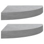 vidaXL Estante de esquina de pared 2 uds MDF gris hormigón 35x35x3,8cm vidaXL Estante de esquina de pared 2 uds MDF gris hormigón 35x35x3,8cm