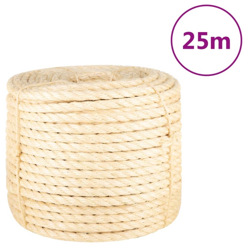 vidaXL Cuerda 100% sisal 14 mm 25 m vidaXL Cuerda 100% sisal 14 mm 25 m