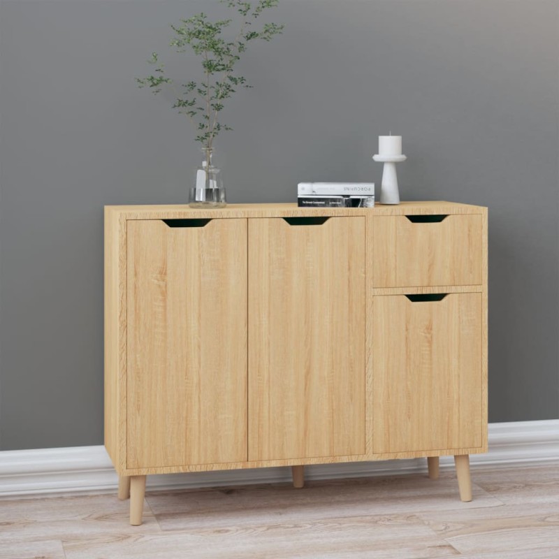 vidaXL Aparador de madera de ingeniería roble Sonoma 90x30x72 cm vidaXL Aparador de madera de ingeniería roble Sonoma 90x30x72 cm