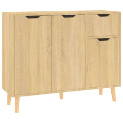 vidaXL Aparador de madera de ingeniería roble Sonoma 90x30x72 cm