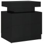 vidaXL Mesita de noche madera de ingeniería negro brillo 45x35x52 cm vidaXL Mesita de noche madera de ingeniería negro brillo 45x35x52 cm