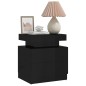 vidaXL Mesita de noche madera de ingeniería negro brillo 45x35x52 cm vidaXL Mesita de noche madera de ingeniería negro brillo 45x35x52 cm