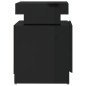 vidaXL Mesita de noche madera de ingeniería negro brillo 45x35x52 cm vidaXL Mesita de noche madera de ingeniería negro brillo 45x35x52 cm