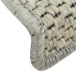 vidaXL Alfombrilla autoadhesiva escalera sisal 15 uds gris 65x21x4 cm vidaXL Alfombrilla autoadhesiva escalera sisal 15 uds gris 65x21x4 cm