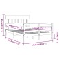 vidaXL Estructura de cama con cabecero madera maciza blanco 140x190 cm vidaXL Estructura de cama con cabecero madera maciza blanco 140x190 cm
