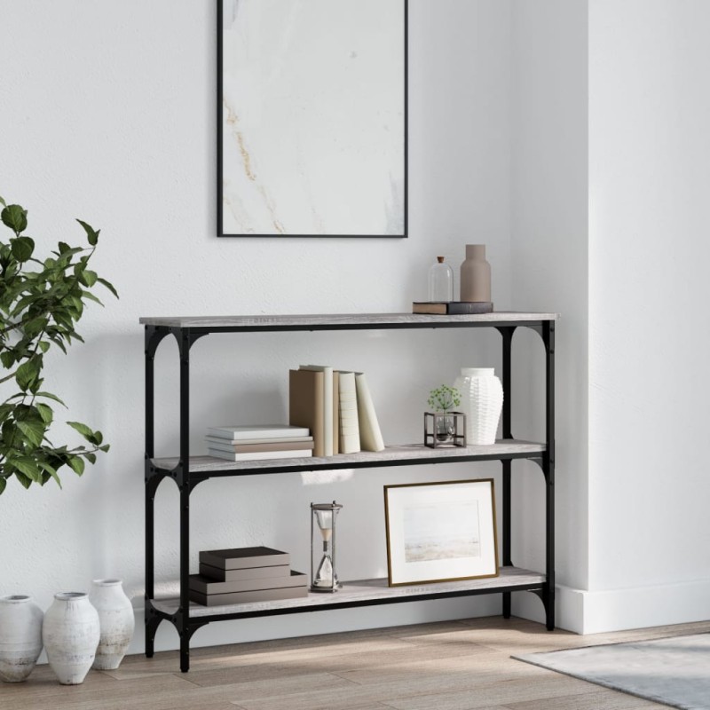 vidaXL Mesa consola madera de ingeniería gris Sonoma 100x22,5x75 cm vidaXL Mesa consola madera de ingeniería gris Sonoma 100x22,5x75 cm