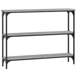 vidaXL Mesa consola madera de ingeniería gris Sonoma 100x22,5x75 cm