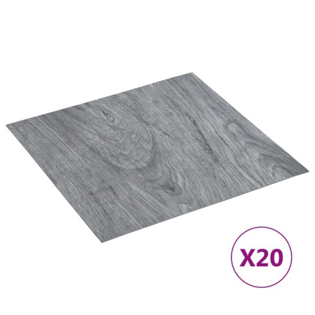 vidaXL Tarimas autoadhesivas 20 piezas PVC 1,86 m² gris claro