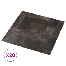 vidaXL Tarimas autoadhesivas 20 uds PVC 1,86 m² estructura madera