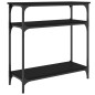 vidaXL Mesa consola madera de ingeniería negra 75x29x75 cm vidaXL Mesa consola madera de ingeniería negra 75x29x75 cm