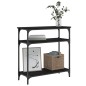 vidaXL Mesa consola madera de ingeniería negra 75x29x75 cm vidaXL Mesa consola madera de ingeniería negra 75x29x75 cm