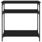 vidaXL Mesa consola madera de ingeniería negra 75x29x75 cm vidaXL Mesa consola madera de ingeniería negra 75x29x75 cm