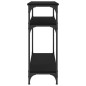 vidaXL Mesa consola madera de ingeniería negra 75x29x75 cm vidaXL Mesa consola madera de ingeniería negra 75x29x75 cm