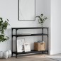 vidaXL Mesa consola madera de ingeniería negra 100x29x75 cm