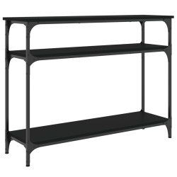 vidaXL Mesa consola madera de ingeniería negra 100x29x75 cm