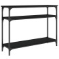 vidaXL Mesa consola madera de ingeniería negra 100x29x75 cm