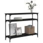 vidaXL Mesa consola madera de ingeniería negra 100x29x75 cm