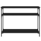 vidaXL Mesa consola madera de ingeniería negra 100x29x75 cm