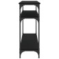 vidaXL Mesa consola madera de ingeniería negra 100x29x75 cm