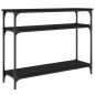 vidaXL Mesa consola madera de ingeniería negra 100x29x75 cm