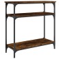 vidaXL Mesa consola madera de ingeniería roble ahumado 75x29x75 cm vidaXL Mesa consola madera de ingeniería roble ahumado 75x29x75 cm