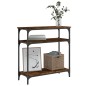 vidaXL Mesa consola madera de ingeniería roble ahumado 75x29x75 cm vidaXL Mesa consola madera de ingeniería roble ahumado 75x29x75 cm
