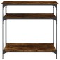 vidaXL Mesa consola madera de ingeniería roble ahumado 75x29x75 cm vidaXL Mesa consola madera de ingeniería roble ahumado 75x29x75 cm