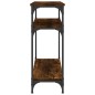 vidaXL Mesa consola madera de ingeniería roble ahumado 75x29x75 cm vidaXL Mesa consola madera de ingeniería roble ahumado 75x29x75 cm