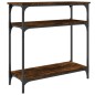 vidaXL Mesa consola madera de ingeniería roble ahumado 75x29x75 cm vidaXL Mesa consola madera de ingeniería roble ahumado 75x29x75 cm