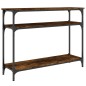 vidaXL Mesa consola madera de ingeniería roble ahumado 100x29x75 cm