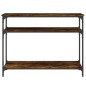 vidaXL Mesa consola madera de ingeniería roble ahumado 100x29x75 cm